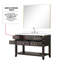 Meuble-lavabo simple.   Comptoir en quartz, ensemble de robinet et miroir-200029361-200029366