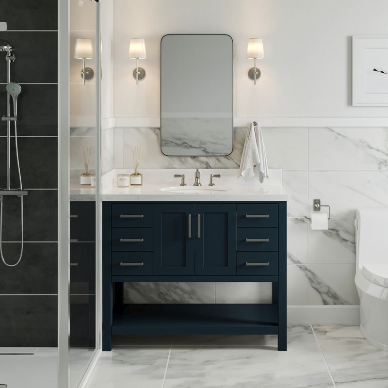 Magnolia Bath Vanity Oval Basin S043SWQ, Midnight Blue, Oval