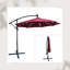 Parasol de patio imperméable de 10 pi avec lumières solaires à DEL pour la cour, la piscine, la terrasse - abat-jour à 8 nervures, manivelle facile et base en croix robuste-1612685135