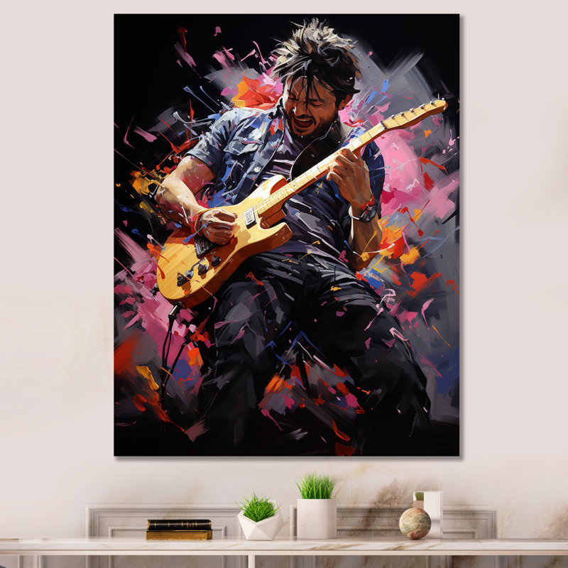 Yovanni Music Pop Rock Explosion I, H 32 po x l 16 po x P 1 po, Toile tendue
