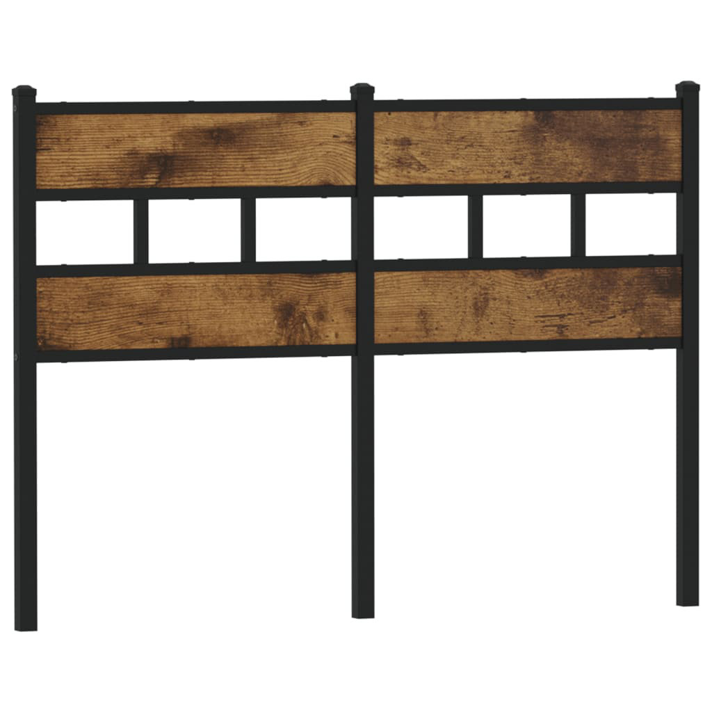 Vidaxl Replace Headboard Smoked Oak 120 Cm Iron And Engineered Wood, Brown - Image 3