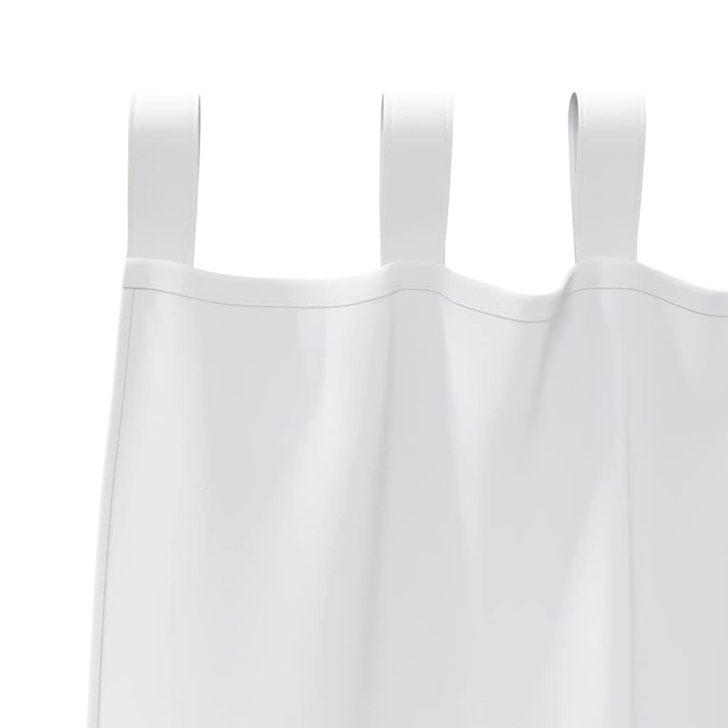 Curtains With Curtains 2 Pcs Polyester, 175cm Width x 140cm Drop, Pure White