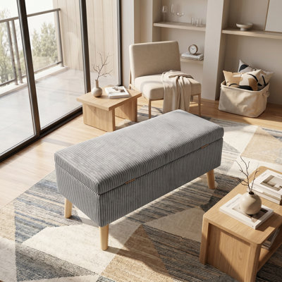 Versatile Flip-Top Storage Ottoman Bench | Space-Saving Seat, Footrest & Organizer for Living Room, Bedroom & Entryway