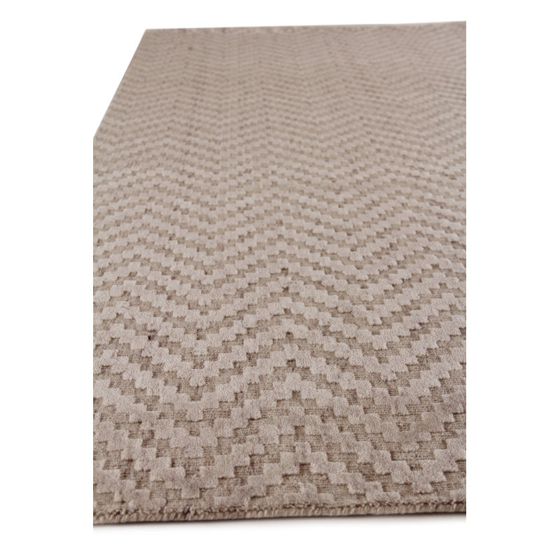 Demani Wool Chevron Area Rug in Raffia, Rectangle 9' x 12'