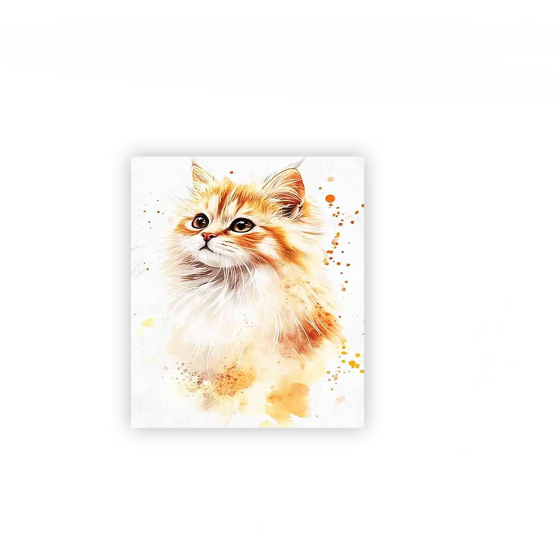 Art mural sur toile moelleuse orange 20 po x 24 po