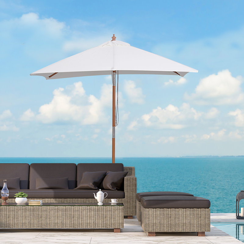 Jasper Rectangular Tilt Market Parasol, Cream