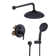 Retro Wall Mount 2 Function Rainfall Shower System with 3 Setting Handheld, Rough-In Valve and Diverter