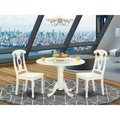 Maytham Solid Wood Top Pedestal Dining Set