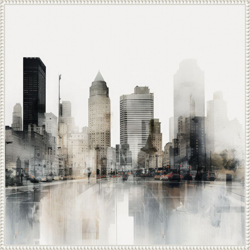 «New York Layered Urban I» par Irena Orlov, reproduction d'art sur toile encadrée, H 30 po x l 30 po