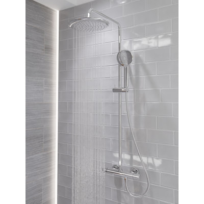 Barre de douche en acier inoxydable à forte pluie avec douchette