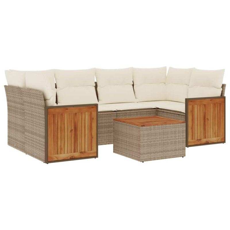 Ensemble de canapé de jardin Vidaxl beige et crème