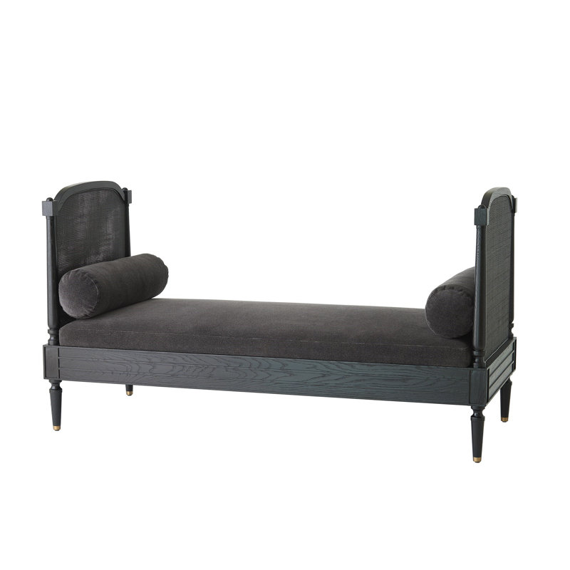 Josephine Daybed-Bleached Oak, Black, Black