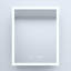 24 po Armoire à pharmacie rectangulaire en aluminium argenté encastré / à fixation en surface avec charnières silencieuses l 10 po x H 30 po, avec luminosité de 10% à 100%, fonction brouillard, tablettes réglables en verre trempé intégrées