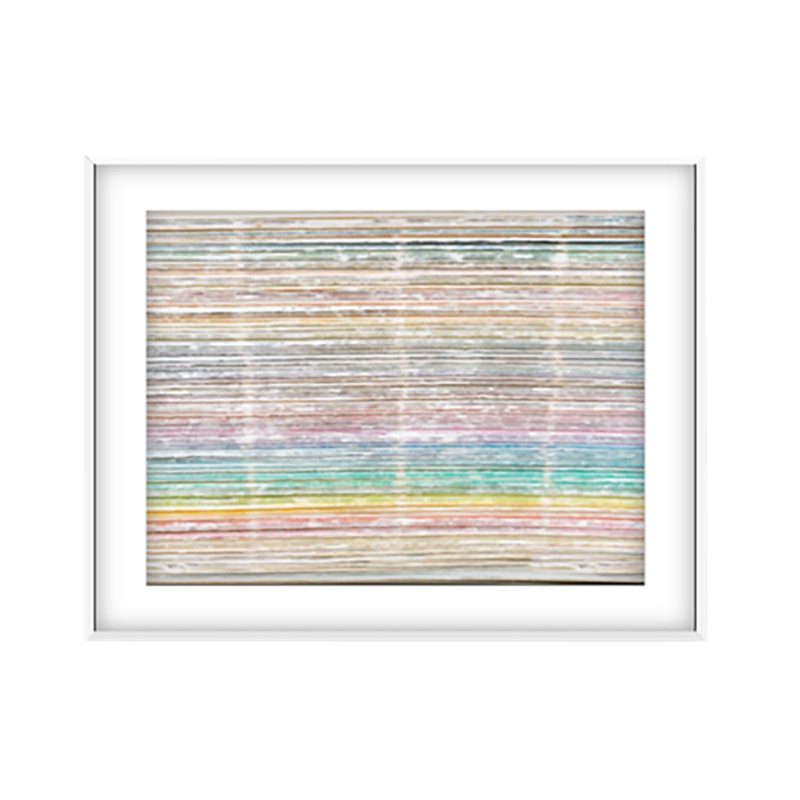 Pantone Print by Francis Augustine, 38" H x 57" W x 0.8" D, White Framed Paper, White