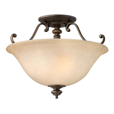 Reeder Glass Semi Flush Mount