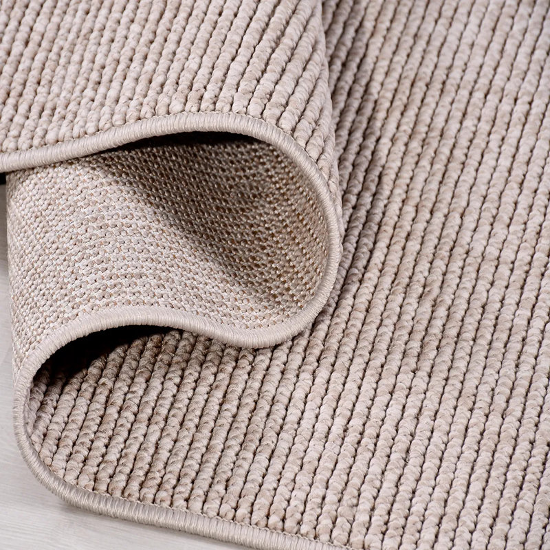 Tapis moderne en polyester antidérapant Echevarria vison facile à nettoyer, 5 pi x 10 po