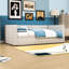 Lit de jour simple en chenille avec lit gigogne double extensible-1400265769