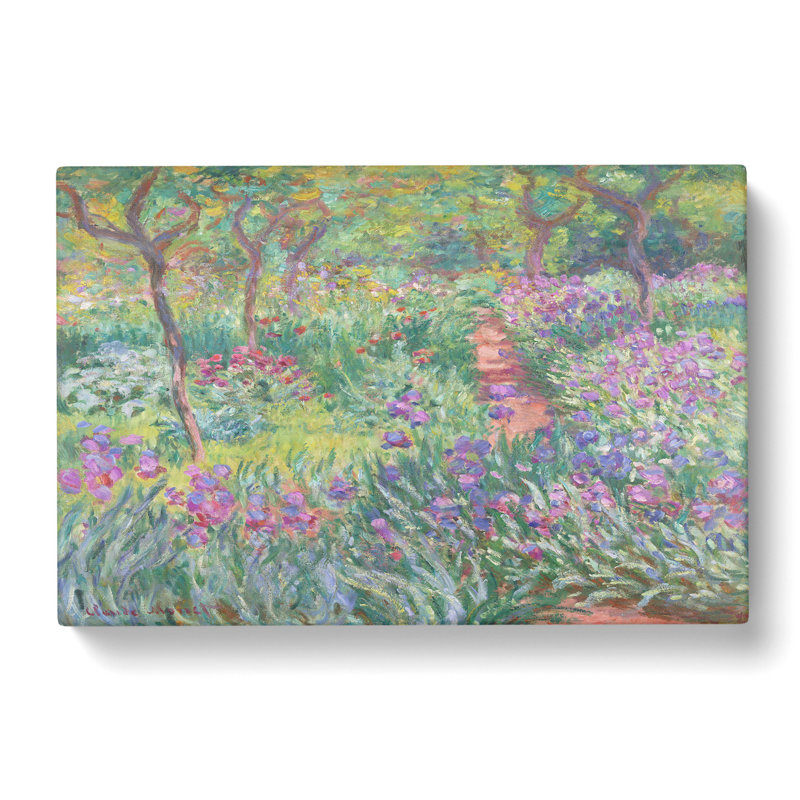 Garden In Giverny by Claude Monet - Wrapped Canvas Painting, 50cm H x 76cm W x 3cm D