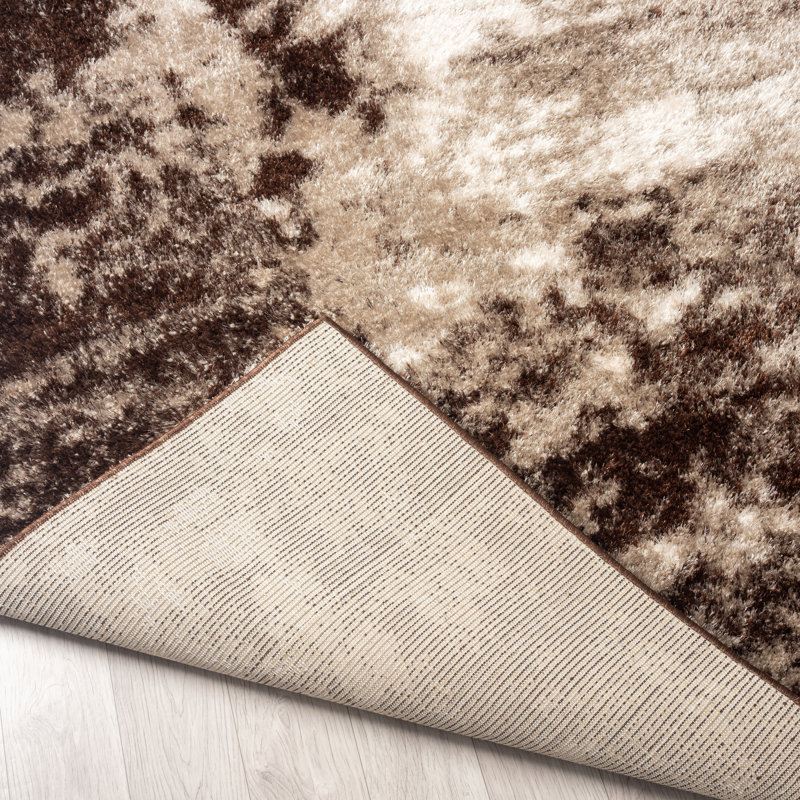 Losana Abstract Area Rug in Brown, Novelty 5'7" x 8'7"