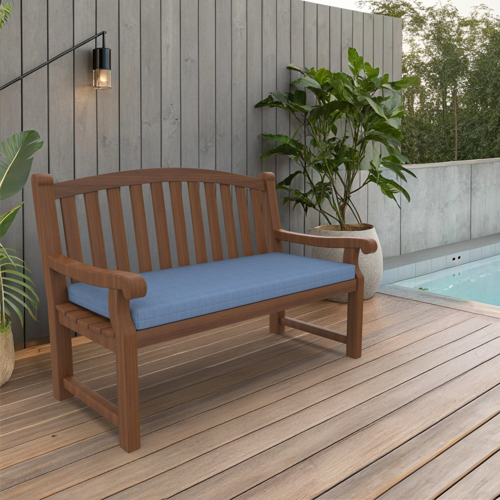 43" Sunbrella® Seat Cushion, Cast Ocean Sunbrella® Plainweave