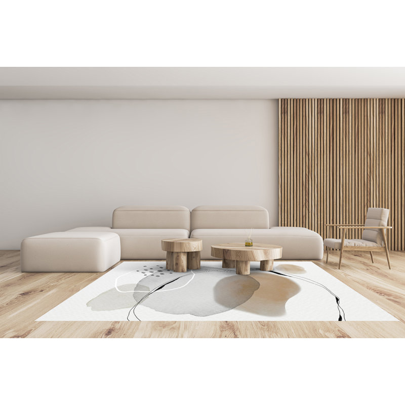 Denique Vinyl Machine Printed Area Rug, Rectangle 133 x 200cm