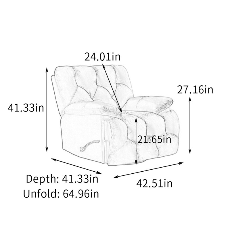Fauteuil inclinable manuel Gerardi, Orange