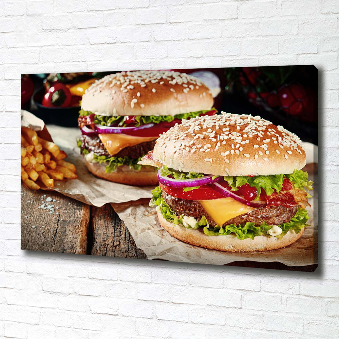 Hamburger - Kunstdrucke auf Leinwand - Wrapped Canvas