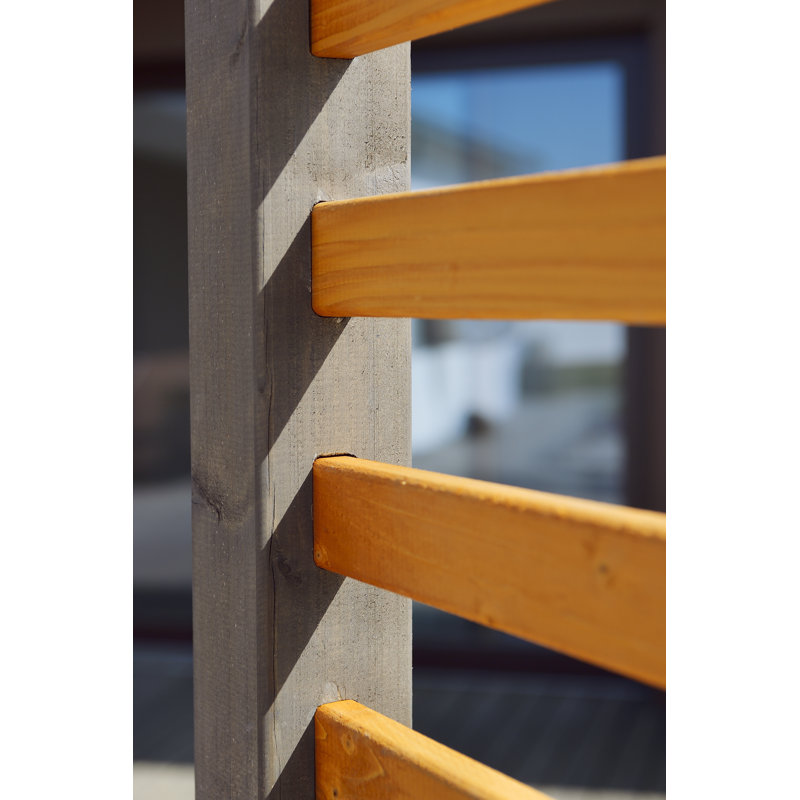 138.5cm W x 47cm D Wood Arbour, Honey/Grey