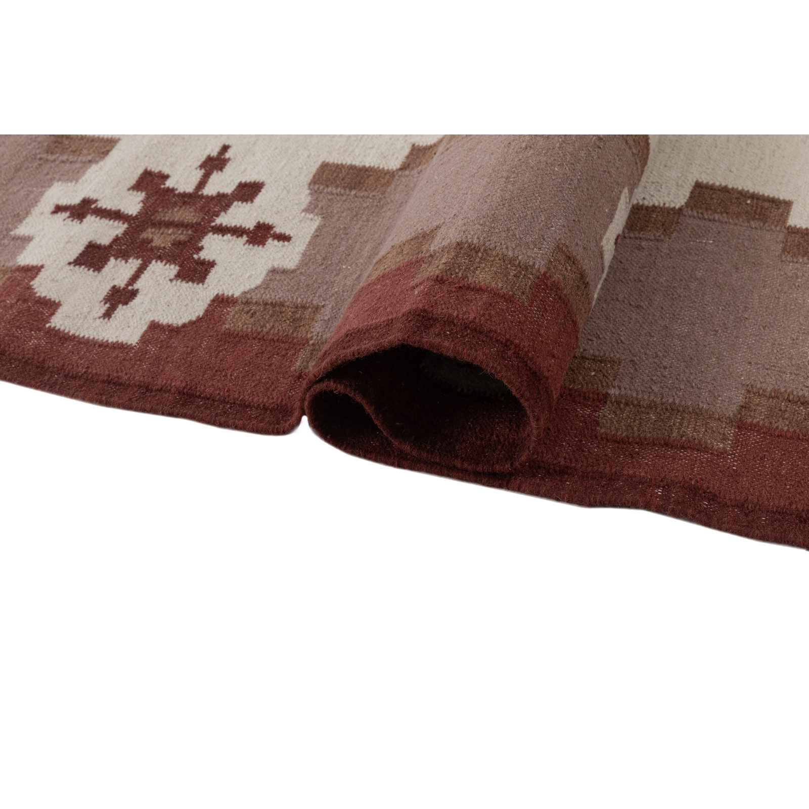 Heidi Flatweave Wool Nordic Scandinavian Rug, Red, 2'6x8'