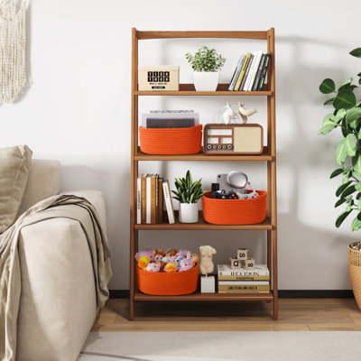6 Pack Woven Baskets For Storage, Cotton Rope Baskets Cube Storage Bins, Cute Small Shelf Baskets For Organizing, Round Storage Box Caddy For Closet, Living Room, Bedroom, Playroom,