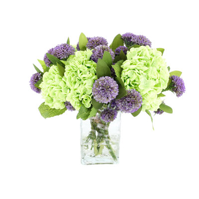 Real Touch Hydrangea and Dahlia Arrangement