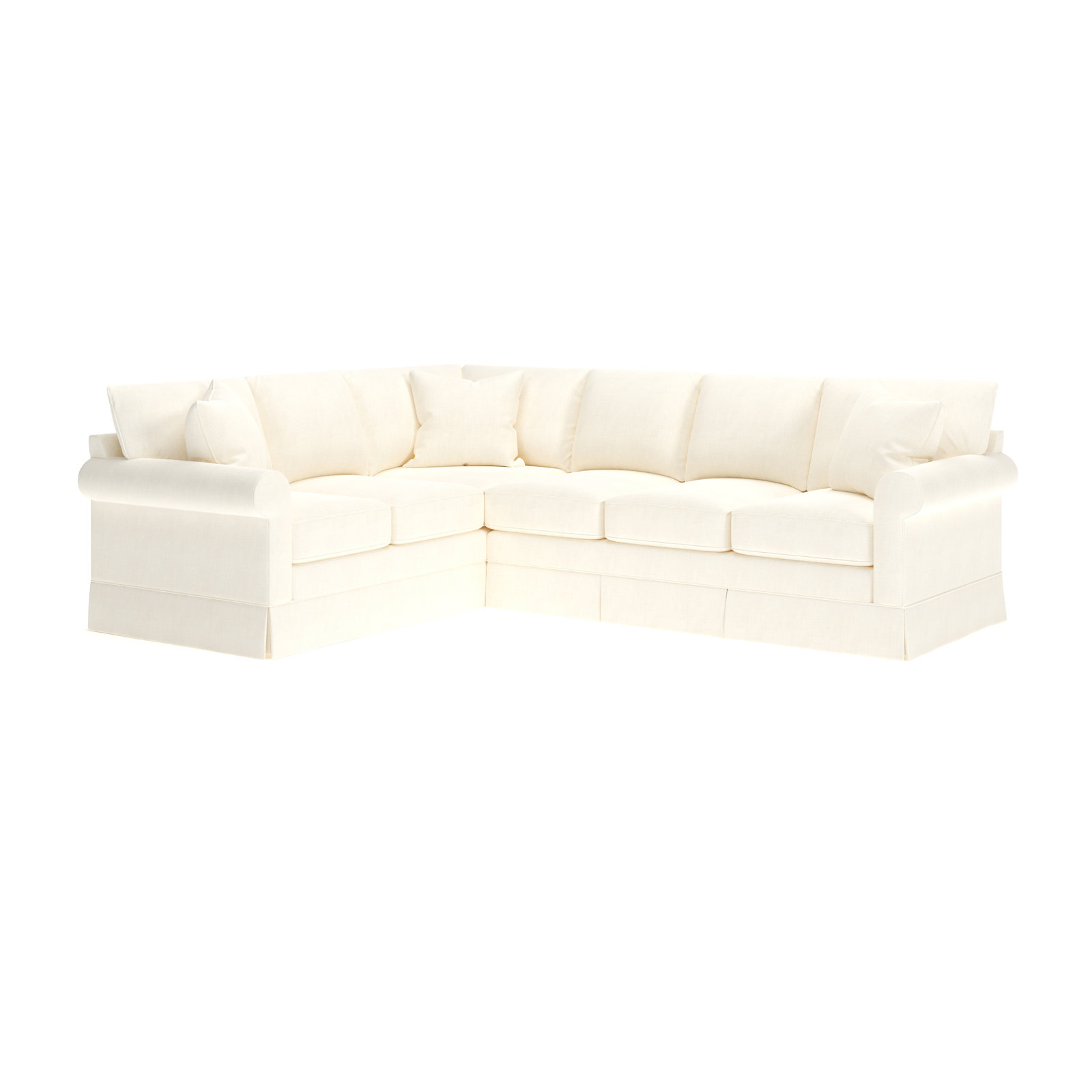 Friedman Sectional, Left Hand Facing, Conversation Pearl Basketweave