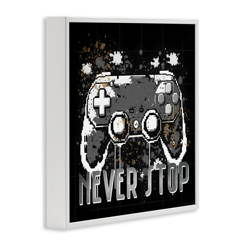 «Never Stop Pixel», estampe numérique par Kim Allen, Estampe numérique encadrée blanc bord de mer, H 17 po x l 17 po
