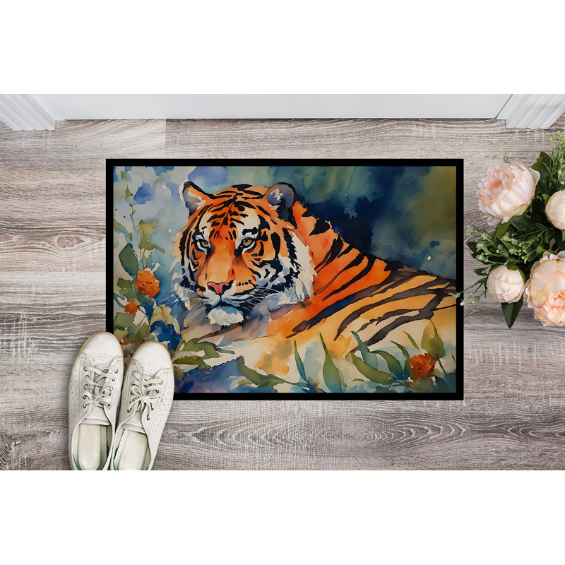 Rexine Tiger Non-Slip Indoor and Outdoor Door Mat, L 18 po x L 27 po
