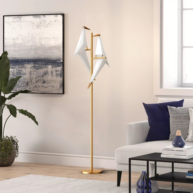 Modern Swing Bird LED Floor Lamp