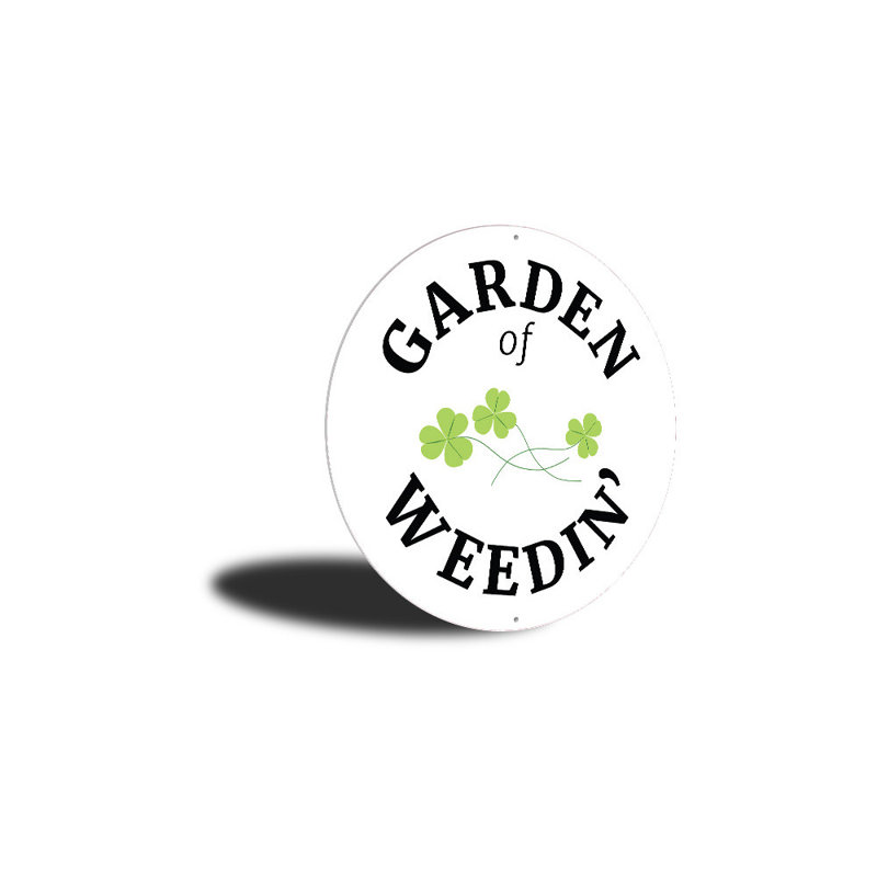 Panneau «Garden of Weedin» en aluminium, H 12 po x l 12 po x P 0,04 po