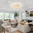 24'' Chrome Crystal Round Chandelier Flush Mount Led Ceiling Light With 3 Dimmble Lighting Fixture For Dining Living Room Bedroom Kitchen Foyer Hallway-1990060977