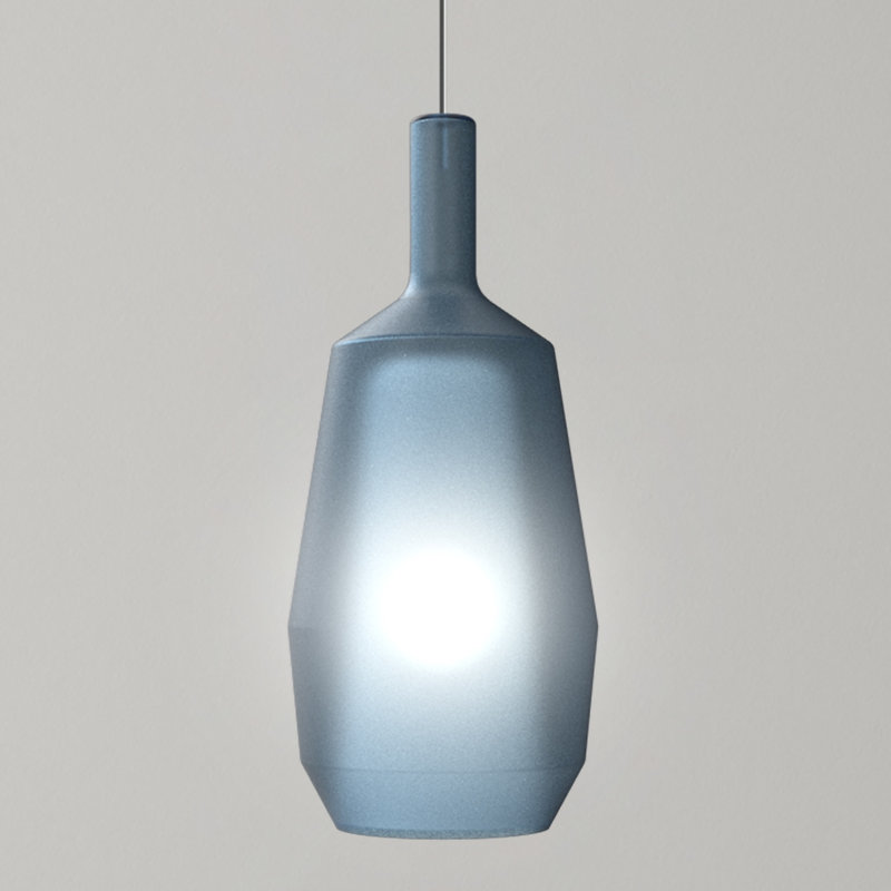 MOM 1 - Light Pendant, Blue Metal Avio Glass, Black