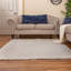 Tapis à poil long gris clair Badini-428315044