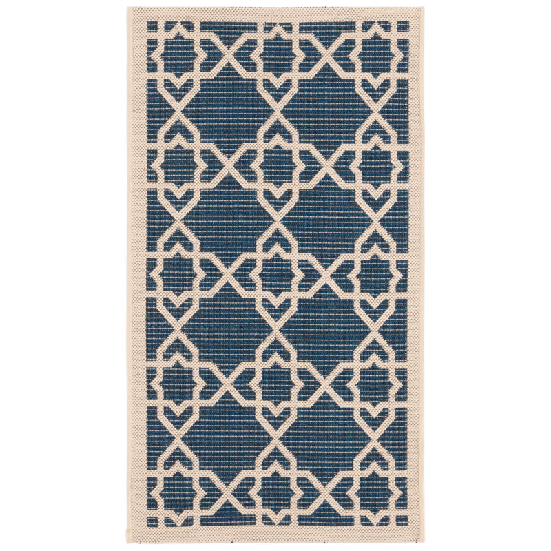 Courtyard Performance Geometric Indoor/Outdoor Area Rug, Rectangle 2' x 3'7"