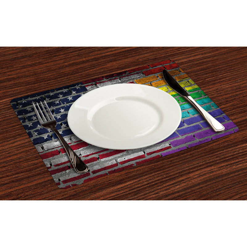 Polyester Abstract Rectangle Placemat