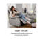 Fauteuil inclinable rembourré en cuir, fauteuil inclinable manuel, fauteuil inclinable moderne, gris