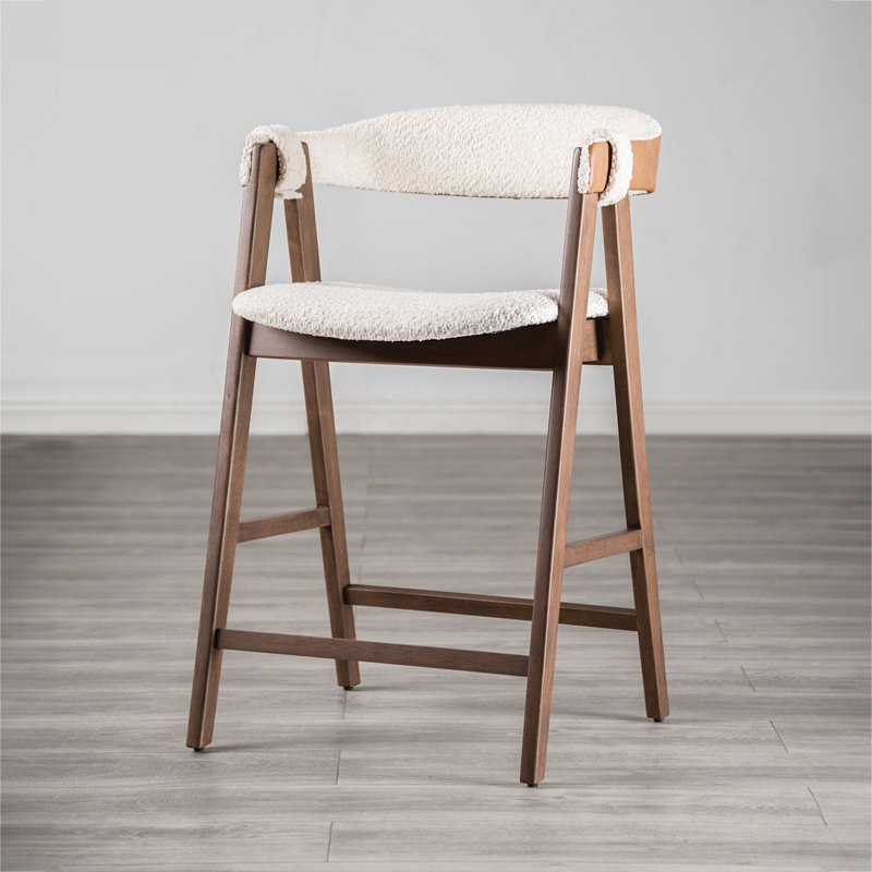 Mid-Century Modern 2Pc Counter Stool
