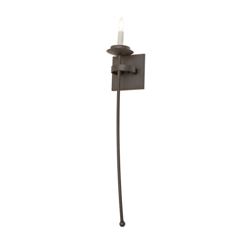 1 - Light Candle Wall Light, 21" H x 6" W x 6" D, Oil Rubbed Bronze