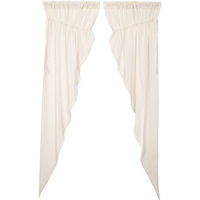 Panneaux de rideaux semi-diaphanes 100% coton Chasen