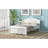 Full Size Wood Platform Bed with Headboard
