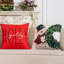 Housses de coussin de Noël 18 x 18 dans un ensemble de 4 décorations, taie décorative bonhomme de neige père Noël pour canapé canapé