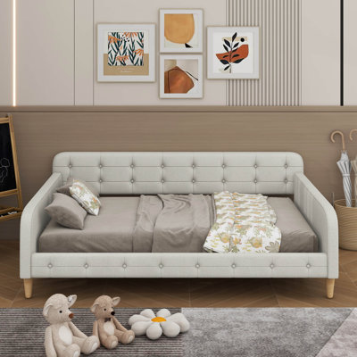 Queen Size Upholstered Daybed With 4 Support Legs