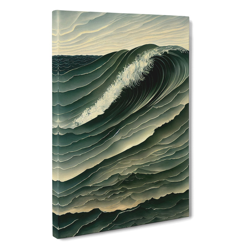 XC1022-1726X Crashing Ocean Wave 1 Piece Wrapped Canvas Wall Art, 50cm H x 35cm W x 3cm D