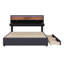 Lit plateforme tapissier double avec tête de lit Eberhart-918334322-918334321